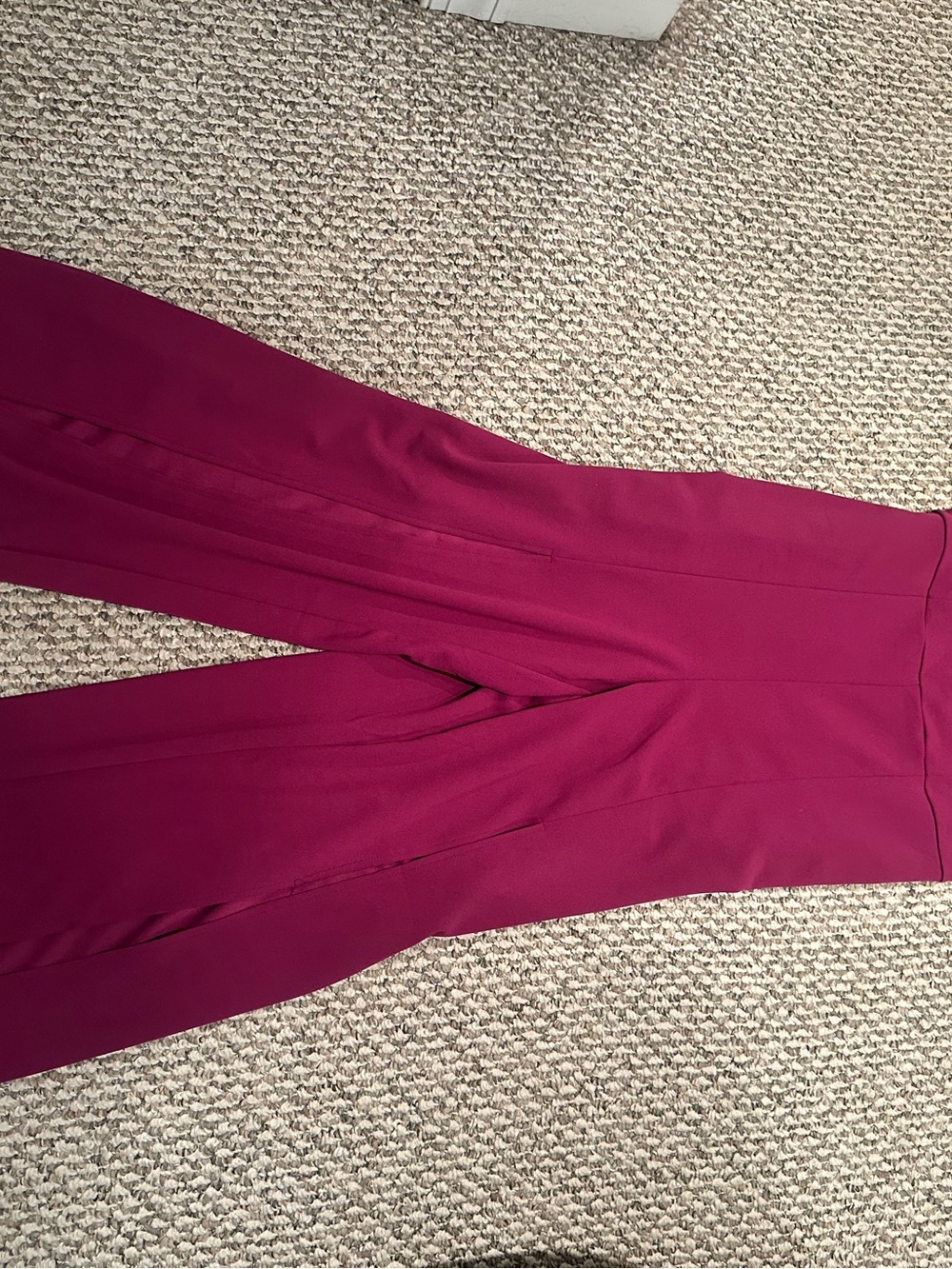 Women's High-Waist Magenta Wide-Leg Pants